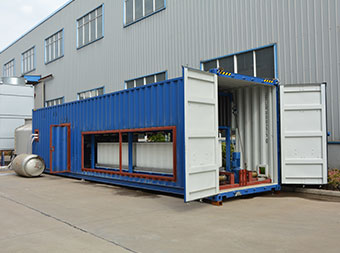 Containerized direct block ice machine FIB-100DC