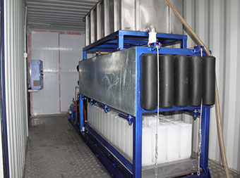 Containerized direct block ice machine FIB-10DC