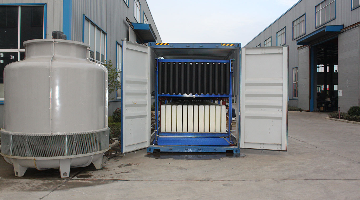 Focusun 18T containerized direct block ice machine