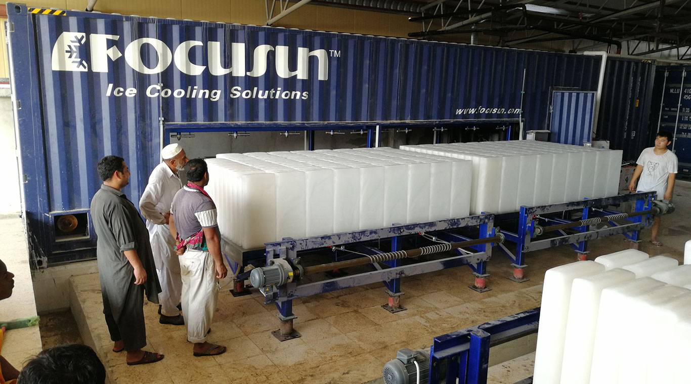 Focusun 20T containerized direct block ice machine