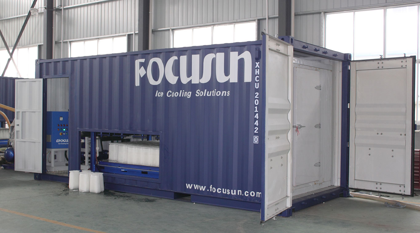 Focusun 3T containerized direct block ice machine